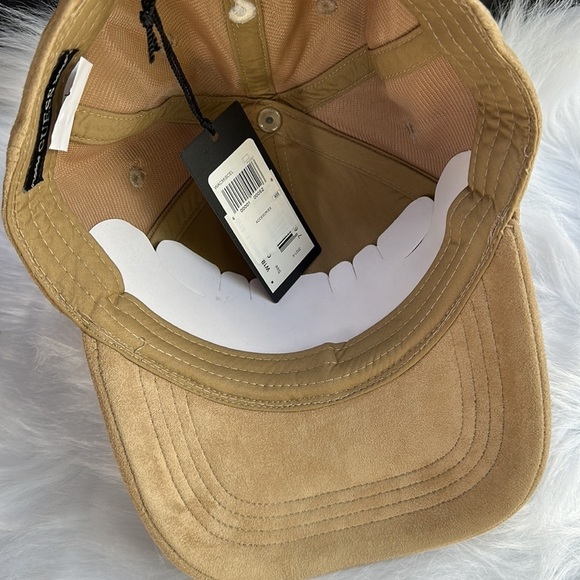 New GUESS EMBROIDERED FAUX SUEDE HAT - BEIGE main image 5